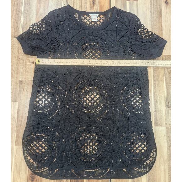 Sundance Shadow Dance Crochet Shirt Size Small - Picture 4 of 6